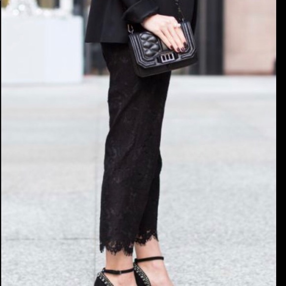 black lace pants outfit